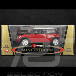 Mini Cooper 2000 Red / White 1/18 Bburago 3379