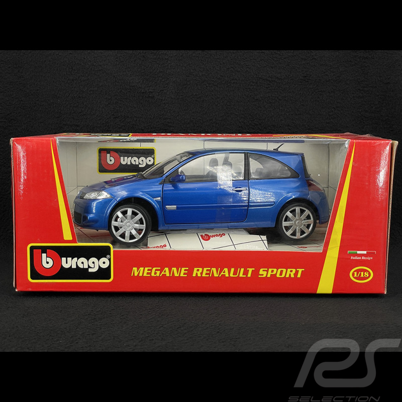 Renault Mégane II RS 2004 Blue Metallic 1/18 Bburago 34998