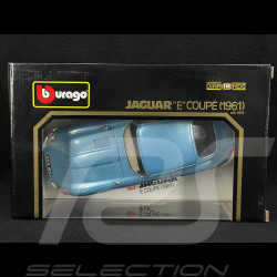 Jaguar E‑Type Coupé 1961 Bleu Clair Métallique 1/18 Bburago 18‑3018