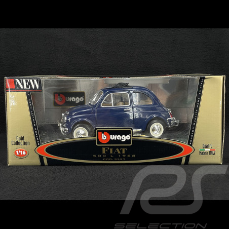 Fiat 500 L Open Roof 1968 Dark Blue Metallic 1/18 Bburago 3327