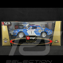Alpine A110 1600 S n°1 Tour de Corse 1973 Blau 1/16 Bburago 3391