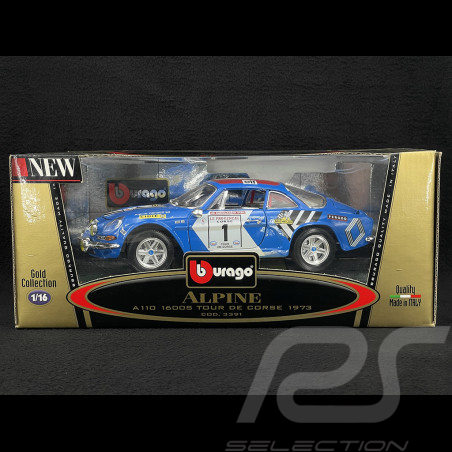 Alpine A110 1600 S n°1 Tour de Corse 1973 Bleue 1/16 Bburago 3391