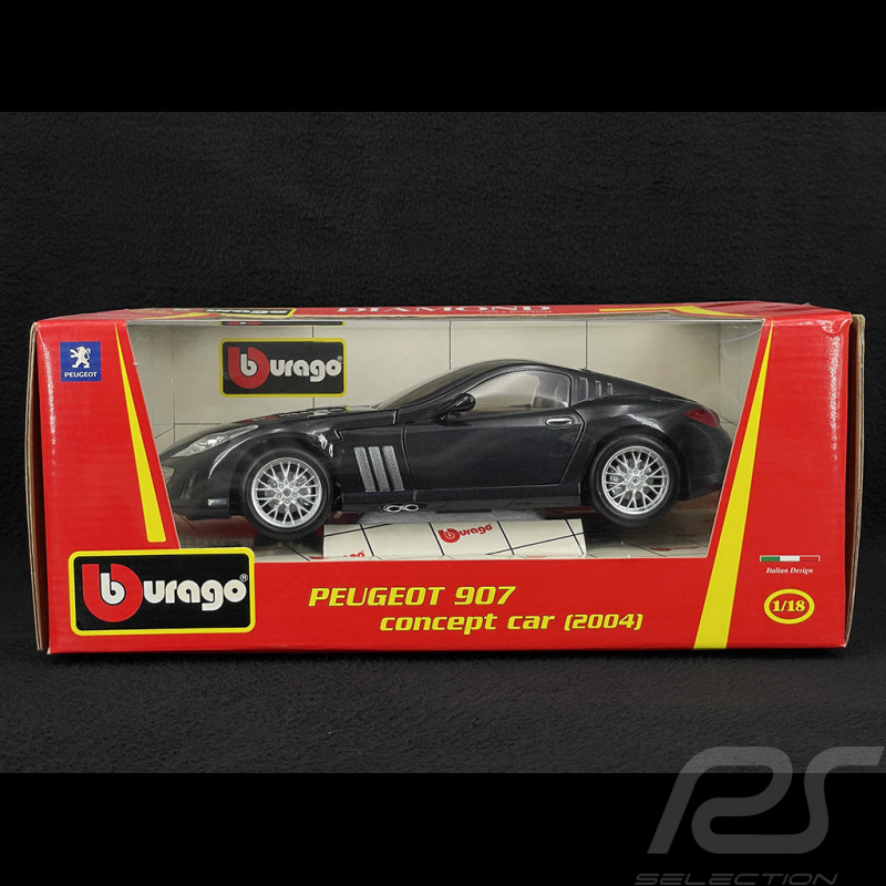 Peugeot 907 Concept Car 2004 Black Anthracite 1/18 Bburago 34074