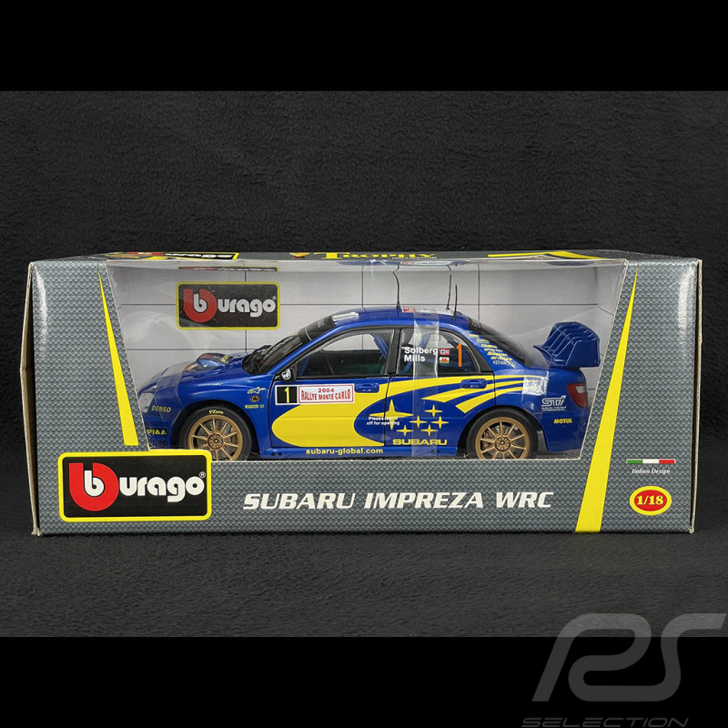 Petter Solberg Subaru Impreza WRC n°1 Monte‑Carlo 2004 1/18 Bburago 39053
