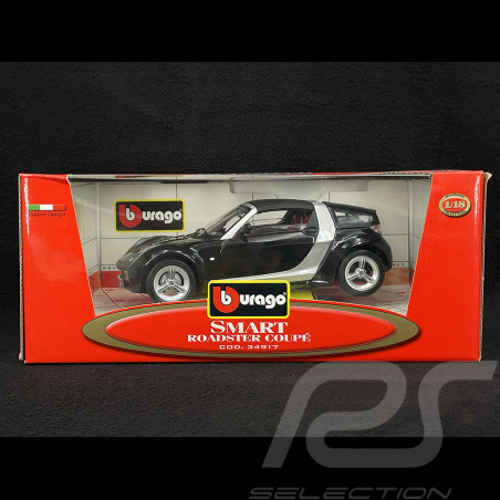 Smart Roadster Coupé 2006 Black 1/18 Bburago 34917