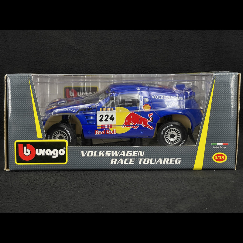 LJ438 BURAGO TROPHY COLLECTION 39927 1/18 Volkswagen Race Touareg WRC Red Bull