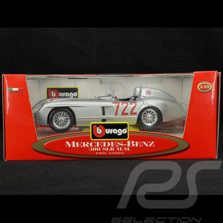 Mercedes-Benz 300 SLR n° 722 Sieger Mille Miglia 1955 1/18 Burago 34094