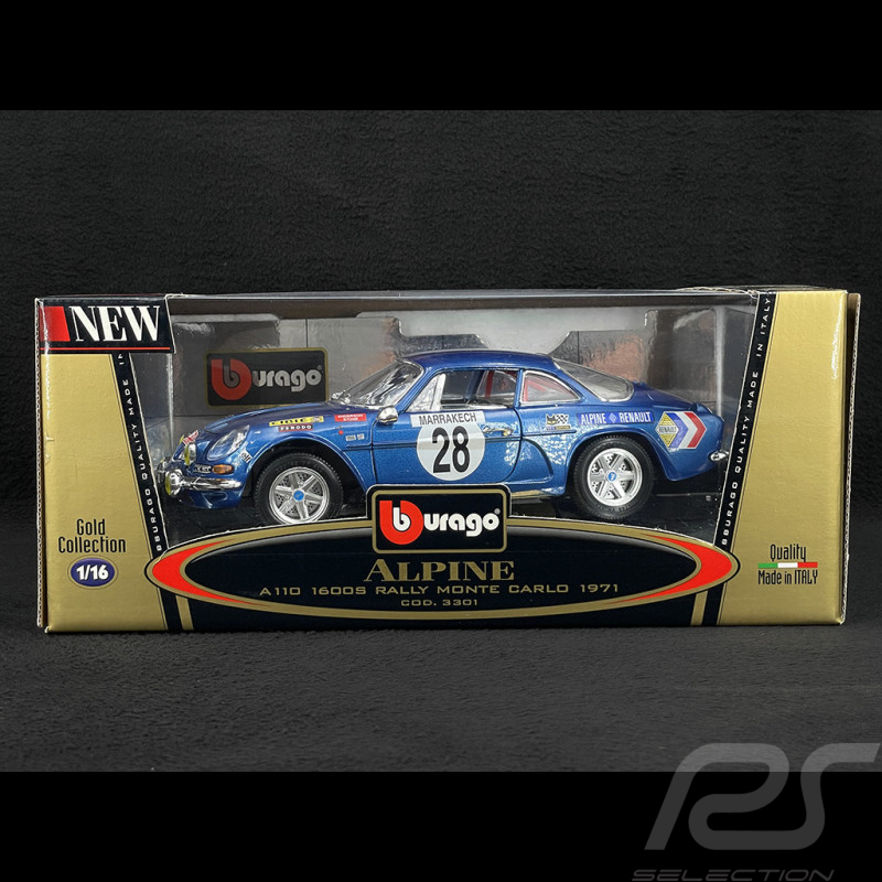 Alpine A110 1600S n° 28 Winner Rallye Monte Carlo 1971 1/18 Bburago 3301