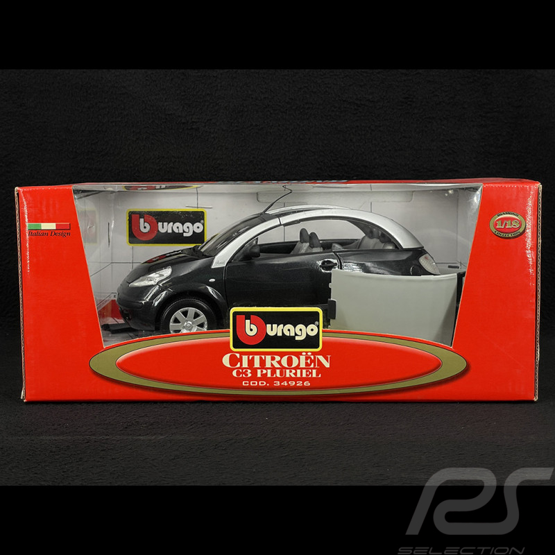 Citroën C3 Pluriel 2003 Noir 1/18 Bburago 34926