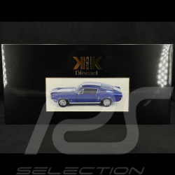 Ford Mustang GT Fastback 1968 Bleu Bandes Blanches 1/12 KK Scale KKDC120224