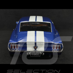 Ford Mustang GT Fastback 1968 Bleu Bandes Blanches 1/12 KK Scale KKDC120224