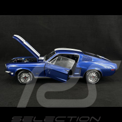 Ford Mustang GT Fastback 1968 Bleu Bandes Blanches 1/12 KK Scale KKDC120224