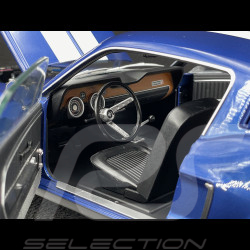 Ford Mustang GT Fastback 1968 Bleu Bandes Blanches 1/12 KK Scale KKDC120224