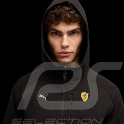 Ferrari Kapuzen-Sweatshirt Leclerc / Hamilton mit Reißverschluss PumaTech Schwarz 633936-01