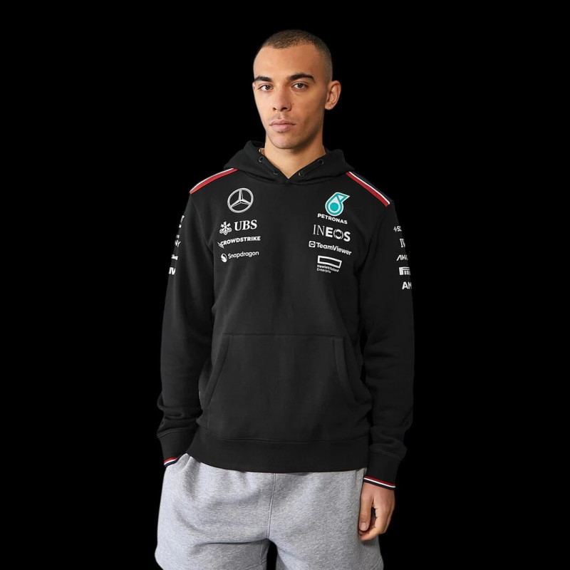Sweat à Capuche Mercedes AMG Petronas F1 – Collection Tie Dye, Imprimé HD, Poche Kangourou, Coupe Regular Femme