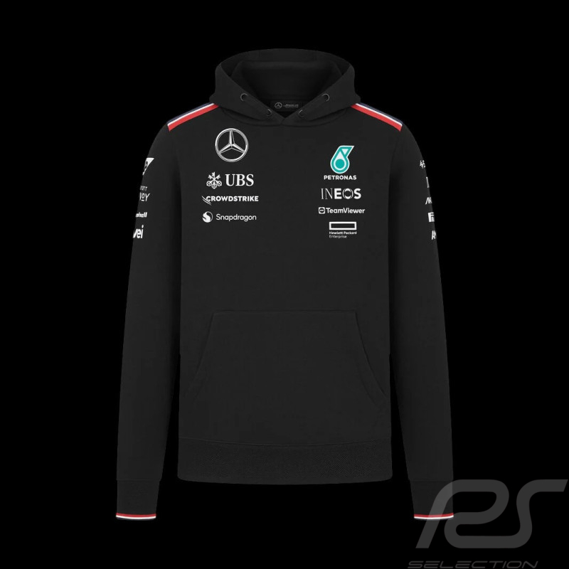 Sweatshirt Mercedes pas cher à capuche AMG Petronas Tommy Hilfiger Noir – 701227955-001