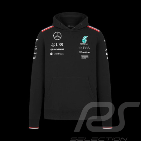 Sweatshirt Mercedes pas cher à capuche AMG Petronas Tommy Hilfiger Noir – 701227955-001