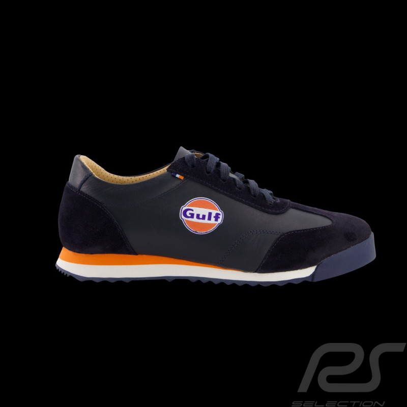 Chaussure Gulf en cuir Bleu Marine / Orange – GU252FWM04-100