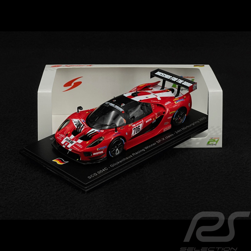 Glickenhaus SCG 004C n°706 Vainqueur SP-X 12ème 24h Nürburgring 2022 1/43 Spark SG848
