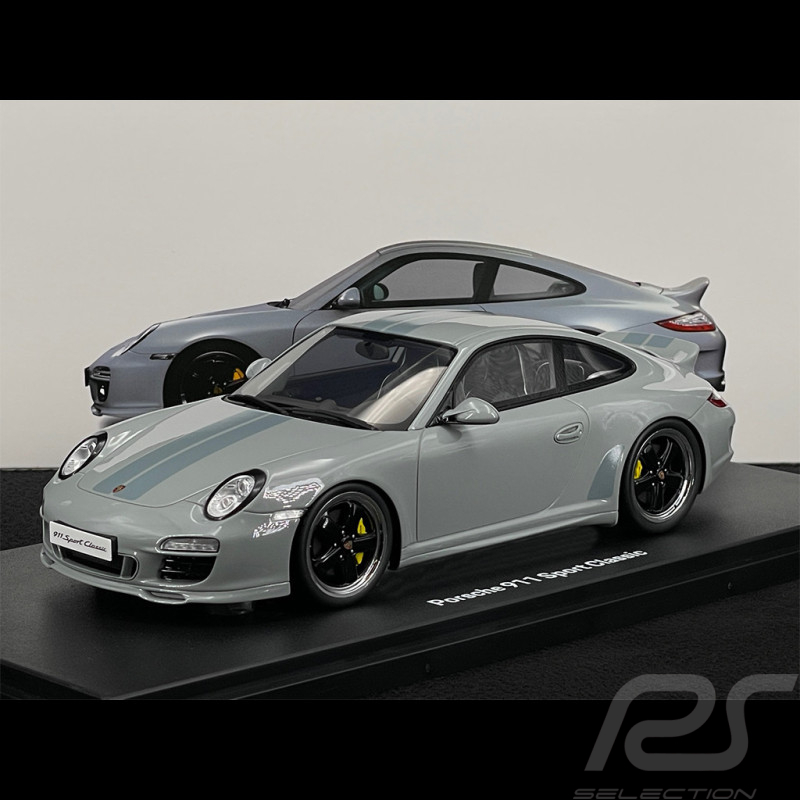 Porsche 911 Sport Classic Type 997 2009 Gris Sport Métallique 1/18 GT Spirit MAP02170024