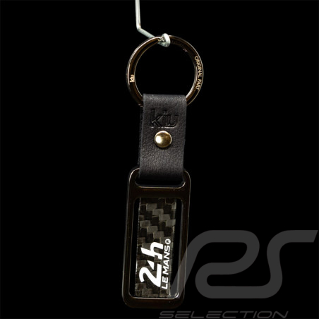 24h Le Mans Schlüsselanhänger Carbon Schwarz Chromring KIU_005