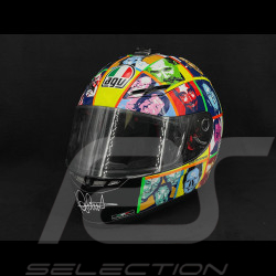 Signé Valentino Rossi Casque AGV GP-Tech Faces 2008 Réplica 1:1 Multicolore 2406/2500