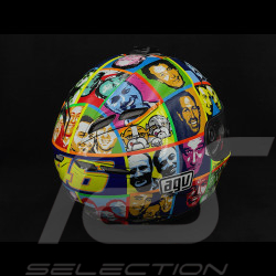 Signé Valentino Rossi Casque AGV GP-Tech Faces 2008 Réplica 1:1 Multicolore 2406/2500