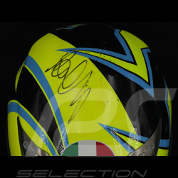 Signed Valentino Rossi Helmet AGV Ti-Tech By Roby Yellow Blue Size L Limited Edition 1/500
