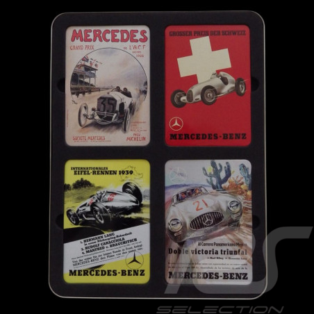 Mercedes-Benz Set of 4 Magnets Legendary Moments Metal Box 1908–1952