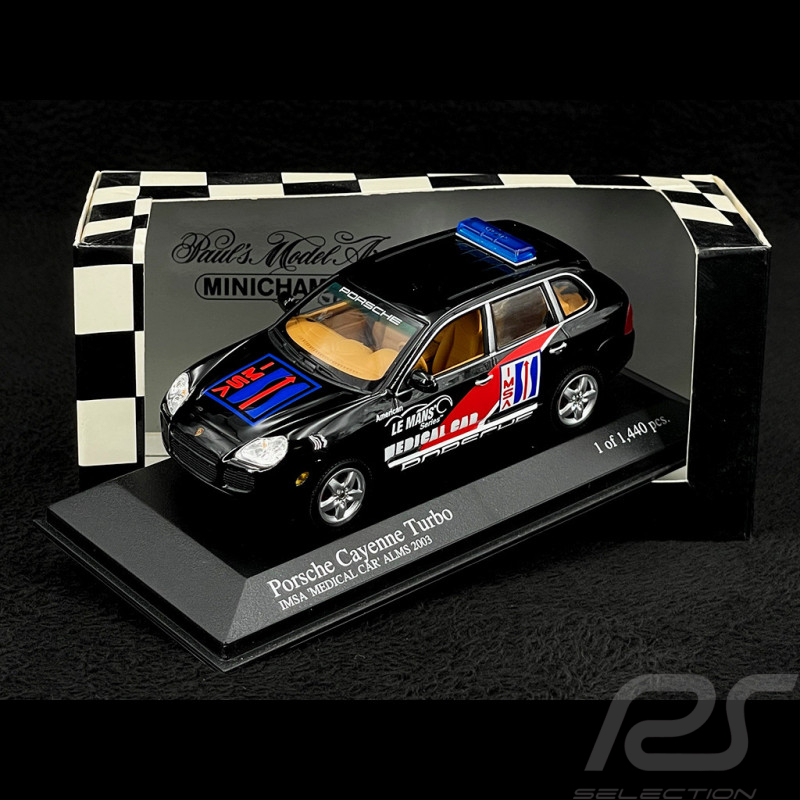 Porsche Cayenne Turbo Medical Car IMSA ALMS Le Mans Series 2003 Noir 1/43 Minichamps 400061082