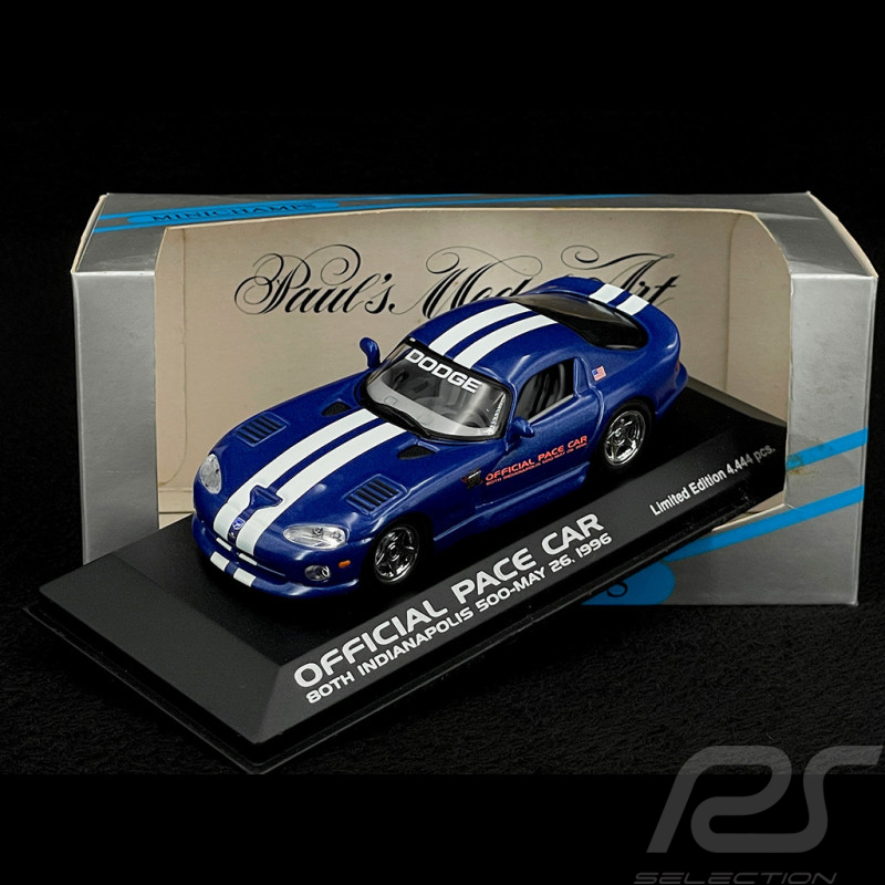 Dodge Viper GTS Pace Car Indy 500 1996 Bleu 1/43 Minichamps 430144023