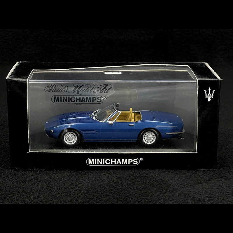 Modèle Réduit Maserati Ghibli Spider 1969 Minichamps 1/43 - Bleu - En Boîte - État Neuf