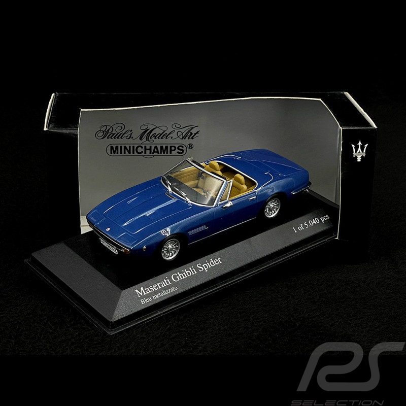 Maserati Ghibli Spider 1969 Bleu Métallisé 1/43 Minichamps 400123330