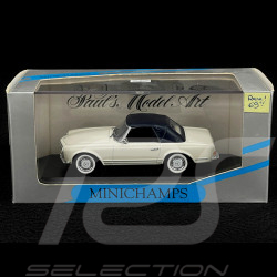 Mercedes-Benz 280 SL Cabriolet Softtop W113 1968 Blanc Pneus Flancs Blancs 1/43 Minichamps 430032240