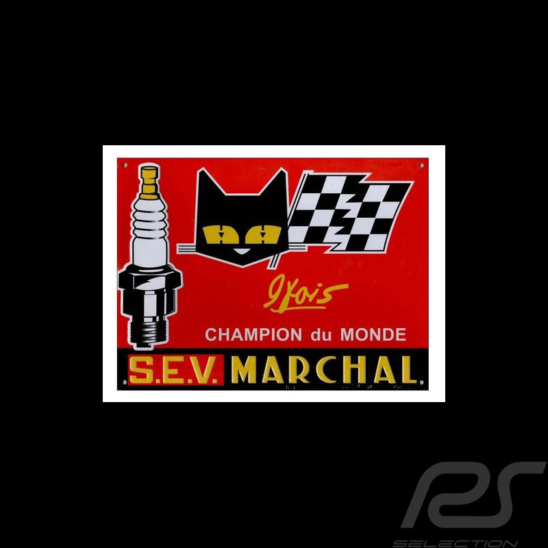 Plaque métal SEV Marchal Champion du Monde – déco vintage