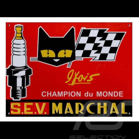 SEV Marchal Metal Sign Champion du Monde – Vintage Racing Style