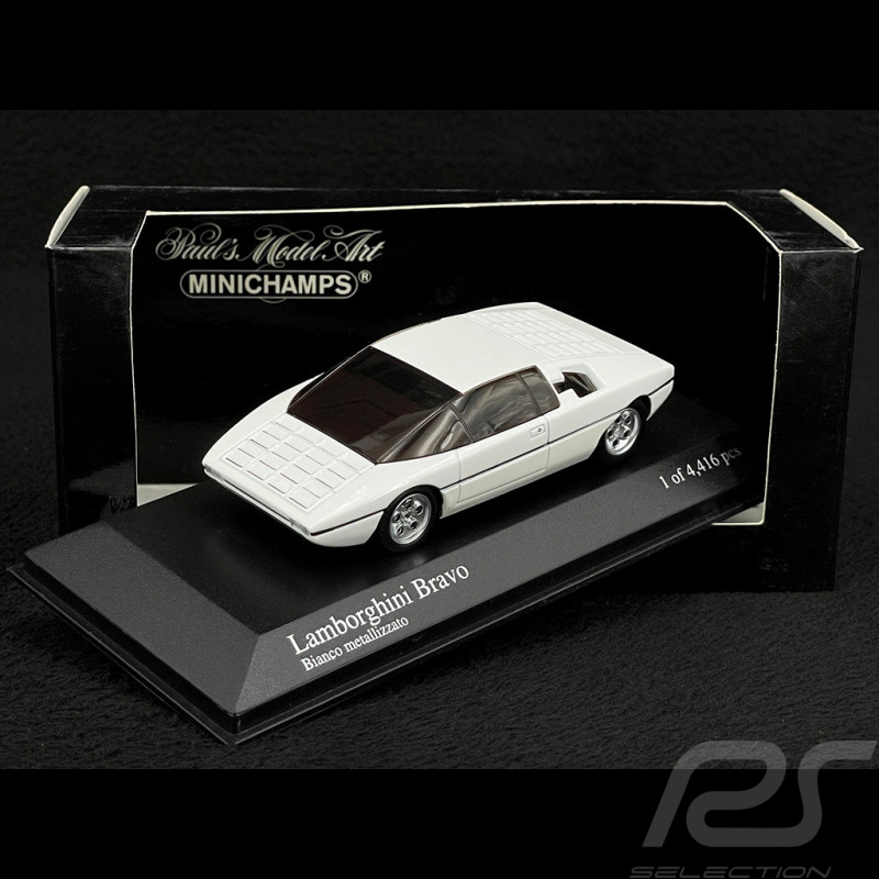 Lamborghini Bravo Konzept 1974 Umlackiert 2005 Weiß Metallic 1/43 Minichamps 400103670