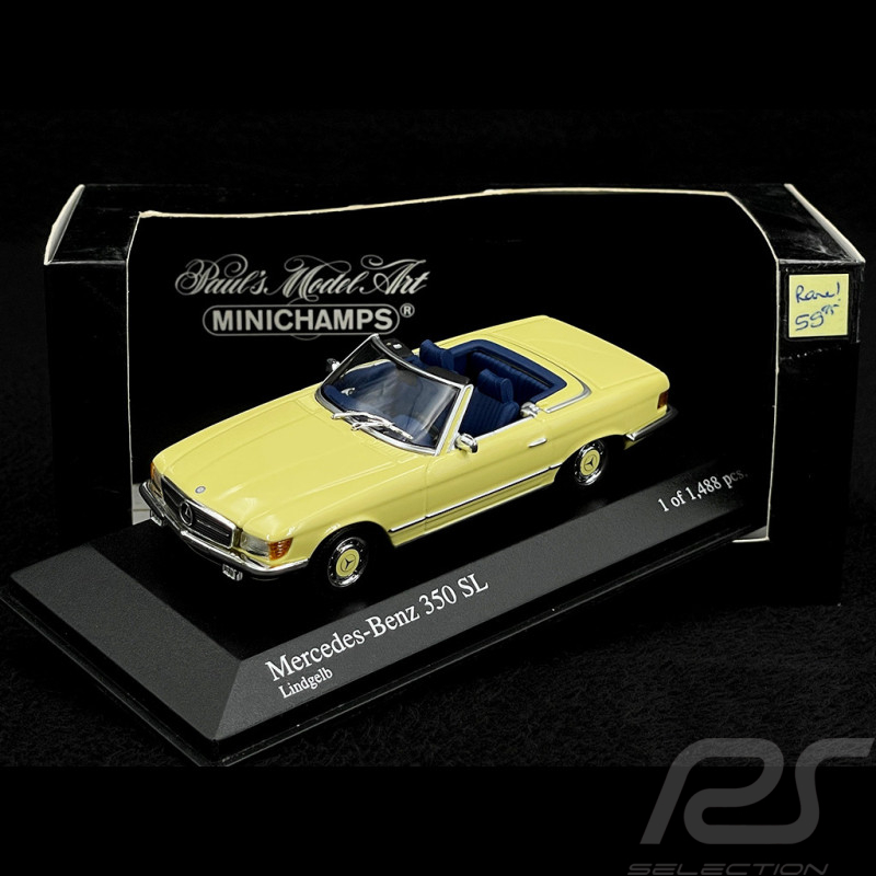Mercedes-Benz 350 SL Cabriolet 1971 Jaune Clair 1/43 Minichamps 430033436