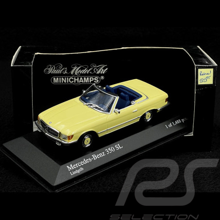Mercedes-Benz 350 SL Cabriolet 1971 Jaune Clair 1/43 Minichamps 430033436