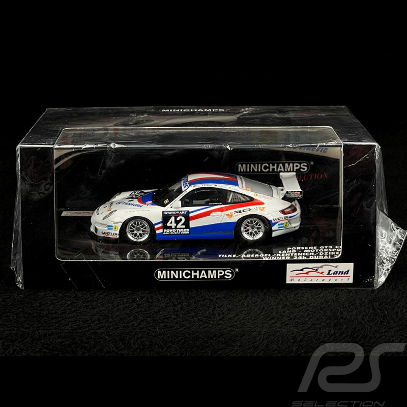 Porsche 911 typ 997 GT3 Cup Sieger Dubaï 2009 n° 42 1/43 Minichamps 437096942