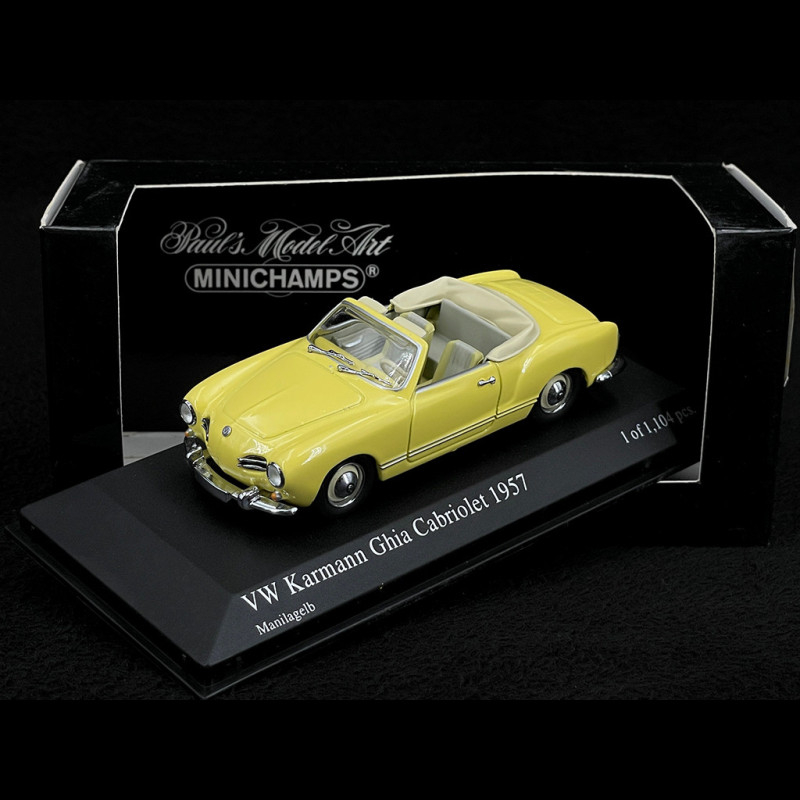 Volkswagen Karmann Ghia Cabriolet 1957 Yellow 1/43 Minichamps