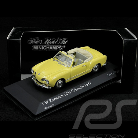 Volkswagen Karmann Ghia Cabriolet 1957 Jaune 1/43 Minichamps 430051042