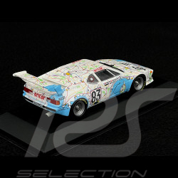 BMW M1 n° 83 24h Le Mans 1980 Carte de France 1/43 Minichamps 430802583