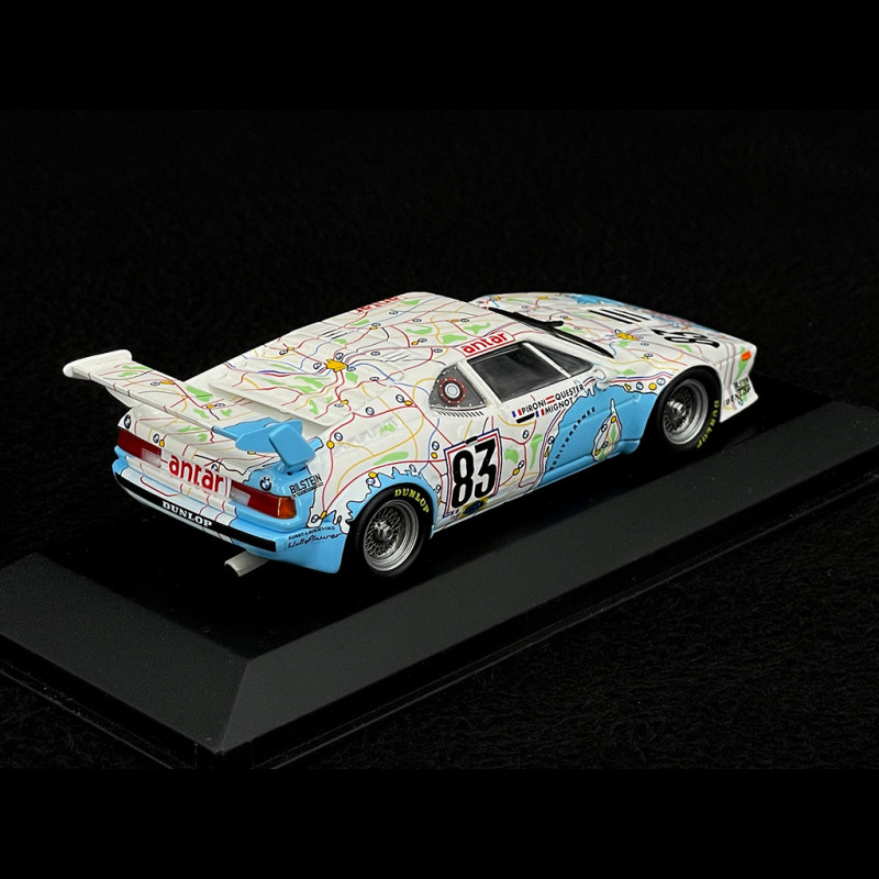 BMW M1 n° 83 24h Le Mans 1980 Carte de France 1/43 Minichamps
