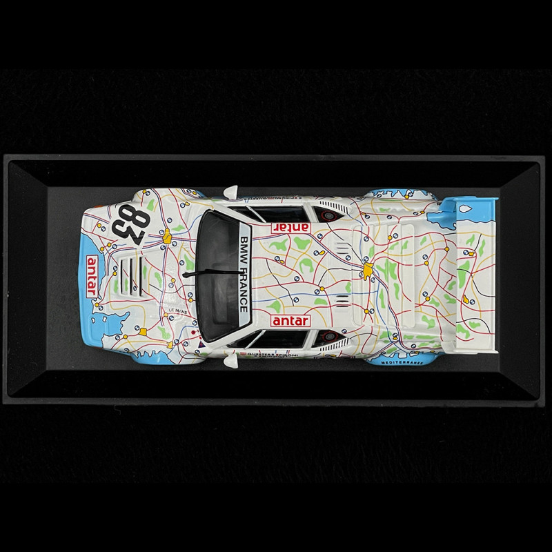 BMW M1 n° 83 24h Le Mans 1980 Carte de France 1/43 Minichamps