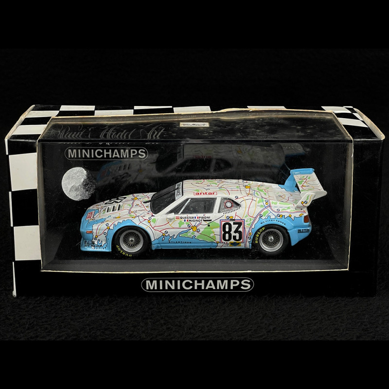 BMW M1 n° 83 24h Le Mans 1980 Carte de France 1/43 Minichamps