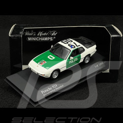 Porsche 924 Coupé Police Autobahnpolizei Düsseldorf 1984 White Green 1/43 Minichamps 400062190