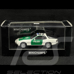 Porsche 924 Coupé Police Autobahnpolizei Düsseldorf 1984 Blanc Vert 1/43 Minichamps 400062190