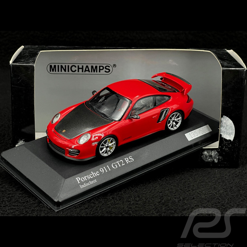 Porsche 911 typ 997 GT2 RS indischrot / kohlenstoff 1/43 Minichamps 400069408