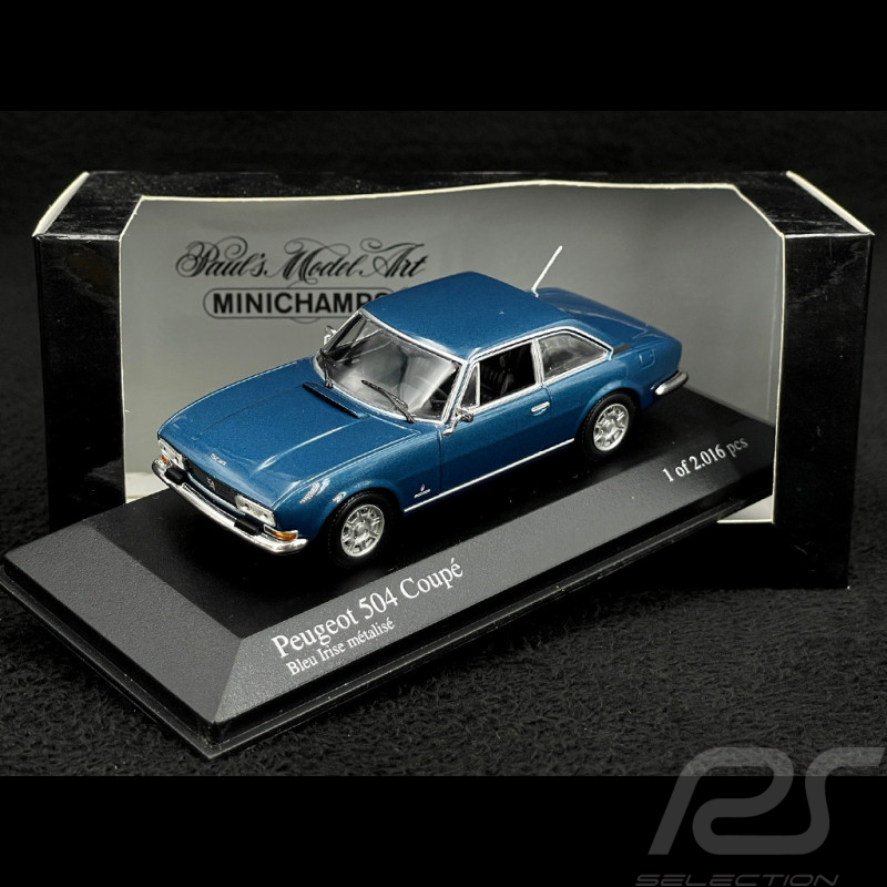 Peugeot 504 Coupe 1974 Bleu Irise Métallisé 1/43 Minichamps 400112124